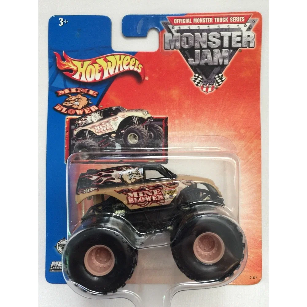 Hot Wheels‎ Monster Jam Monster Truck Mine Blower Brown Diecast 1/64 Scale 2003